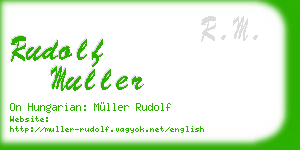 rudolf muller business card