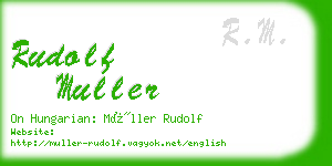rudolf muller business card
